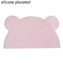 Dessin animé mignon lapin coloré non glissé pour bébé en silicone